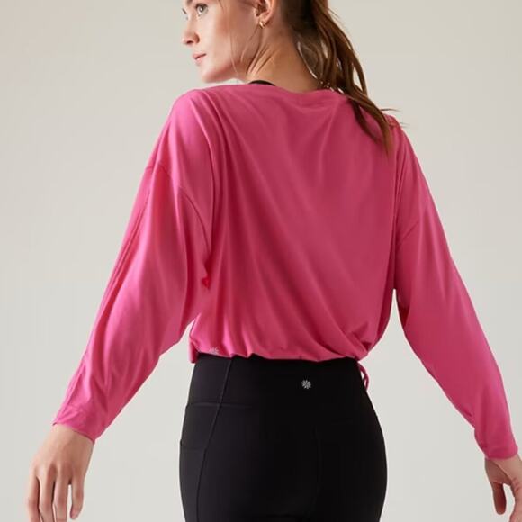 Athleta Cool Down Top In Tulip Pink Size XL NWT - Picture 7 of 8